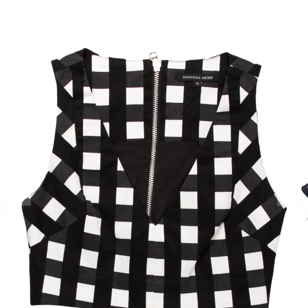 Marissa Webb Monochrome Checkered Crop